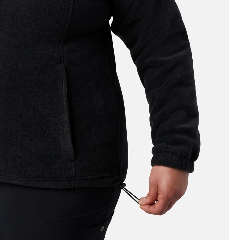 Women's Columbia Benton Springs Full Zip Jackets Black | Plus Size CA-R38AL